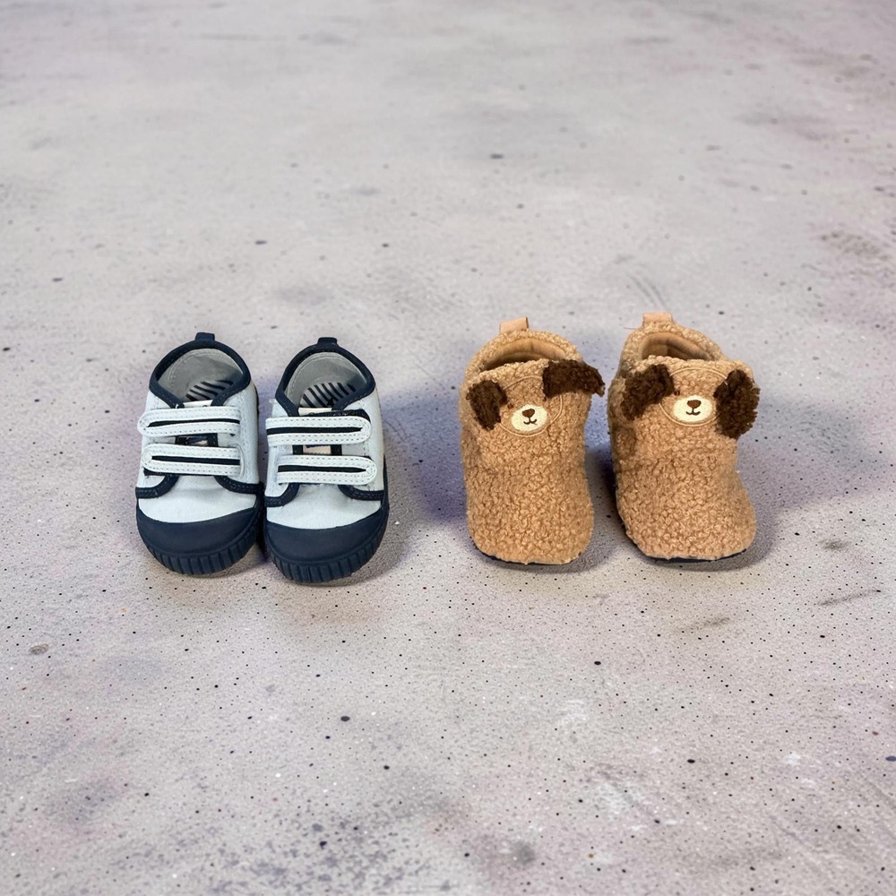 Wonder Nation Baby Boy Shoes Size 4 Bundle Blue Canvas‎ Sneakers  Sherpa Boots